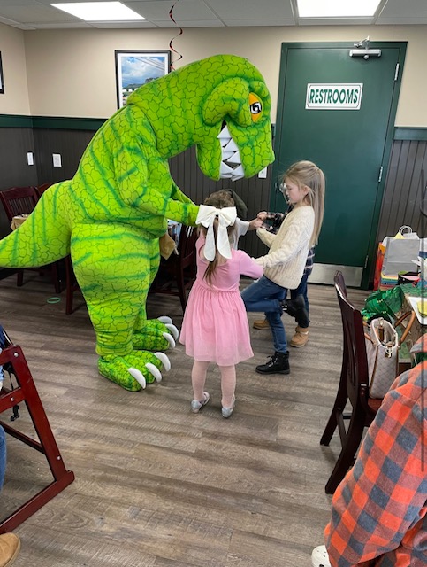 Dino The Dinosaur Tyrannosaurus Rex Helping Kids | Rent Party Characters