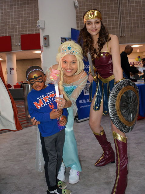 Wonder Woman with Elsa and a boy | Rent Party Characters