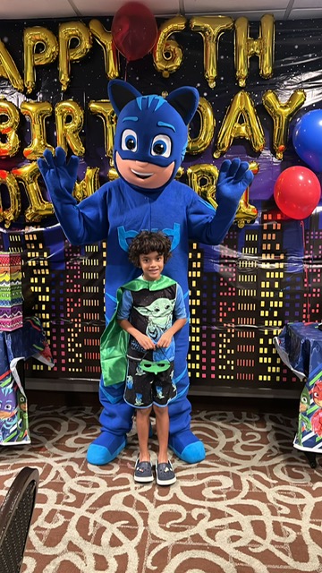 PJ Masks Catboy at a birthday party with balloons | Rent Party Characters