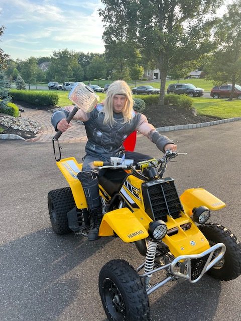 Thor on a four wheeler | Rent Party Characters
