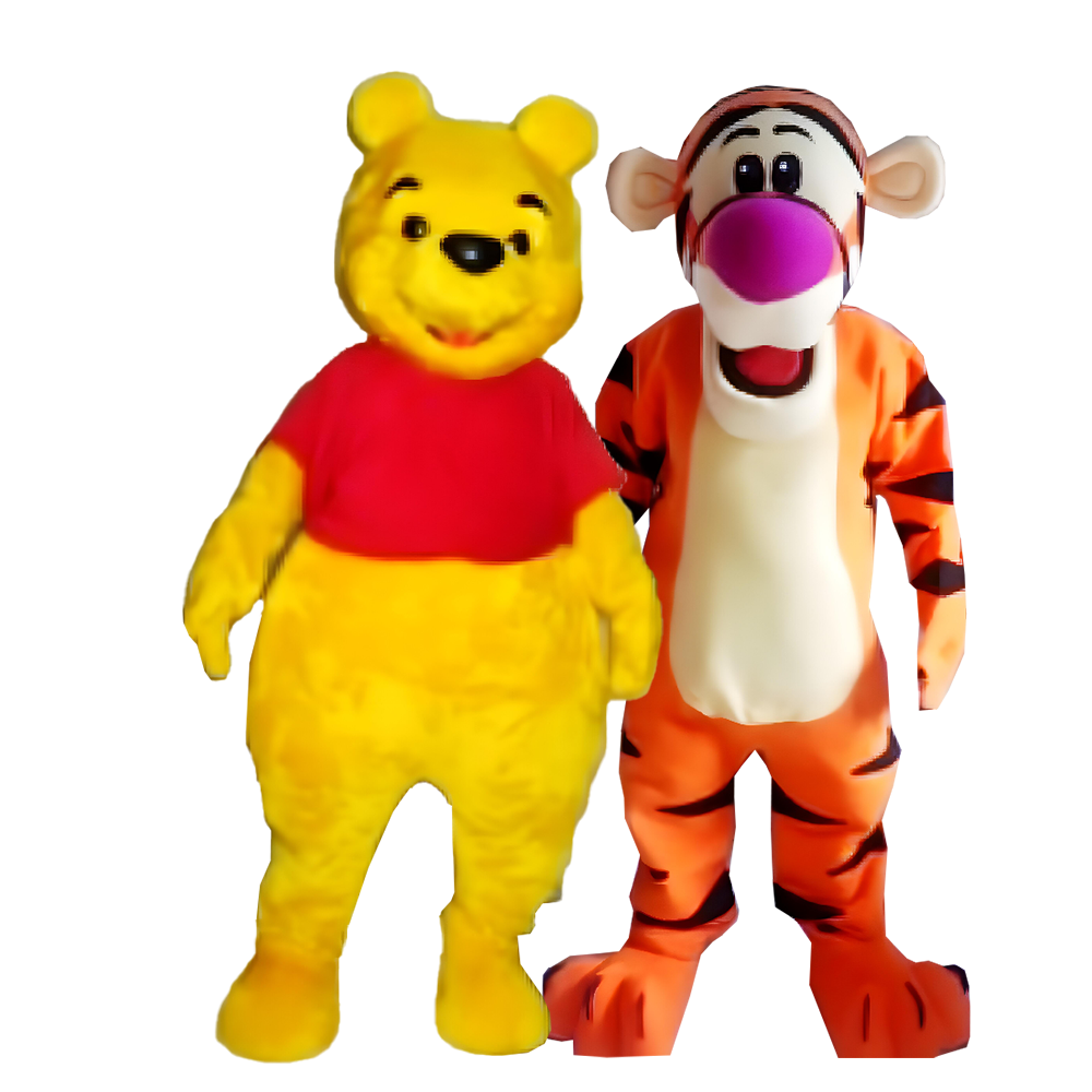 Winnie the Pooh and Tigger mascot transparent background image | Rent Party Characters