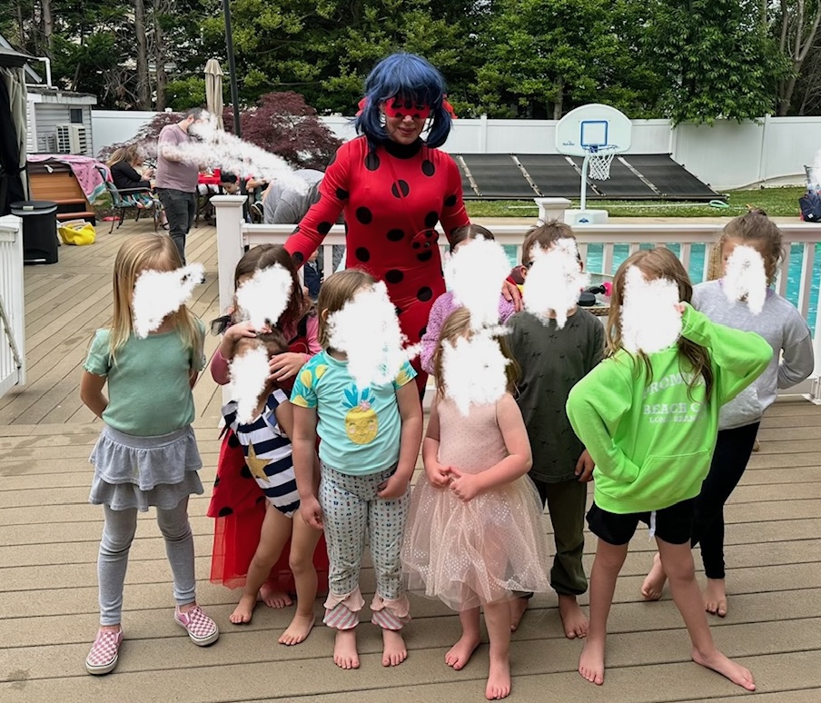 Miraculous Ladybug with kids at a pool | Rent Party Characters