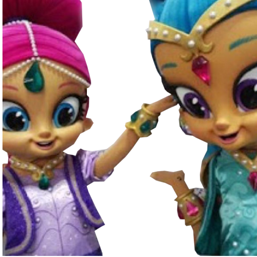 Shimmer and Shine mascot transparent background image | Rent Party Characters